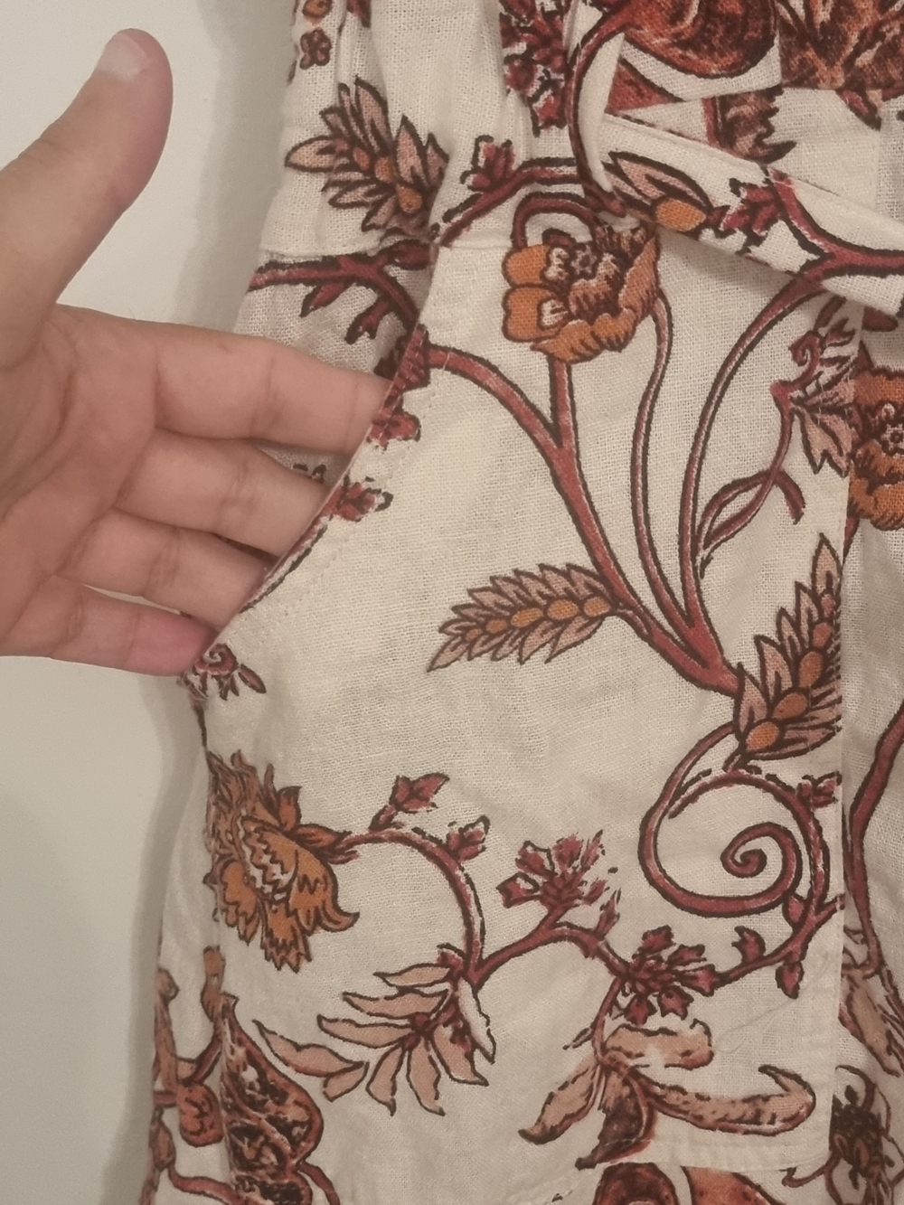 Rachel Zoe Cream Romper with Rust Floral Print - Picture 5 of 16